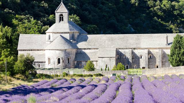 Abtei Sénanque in der Provence mit Lavendelfeldern