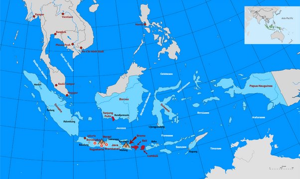Karte von Indonesien